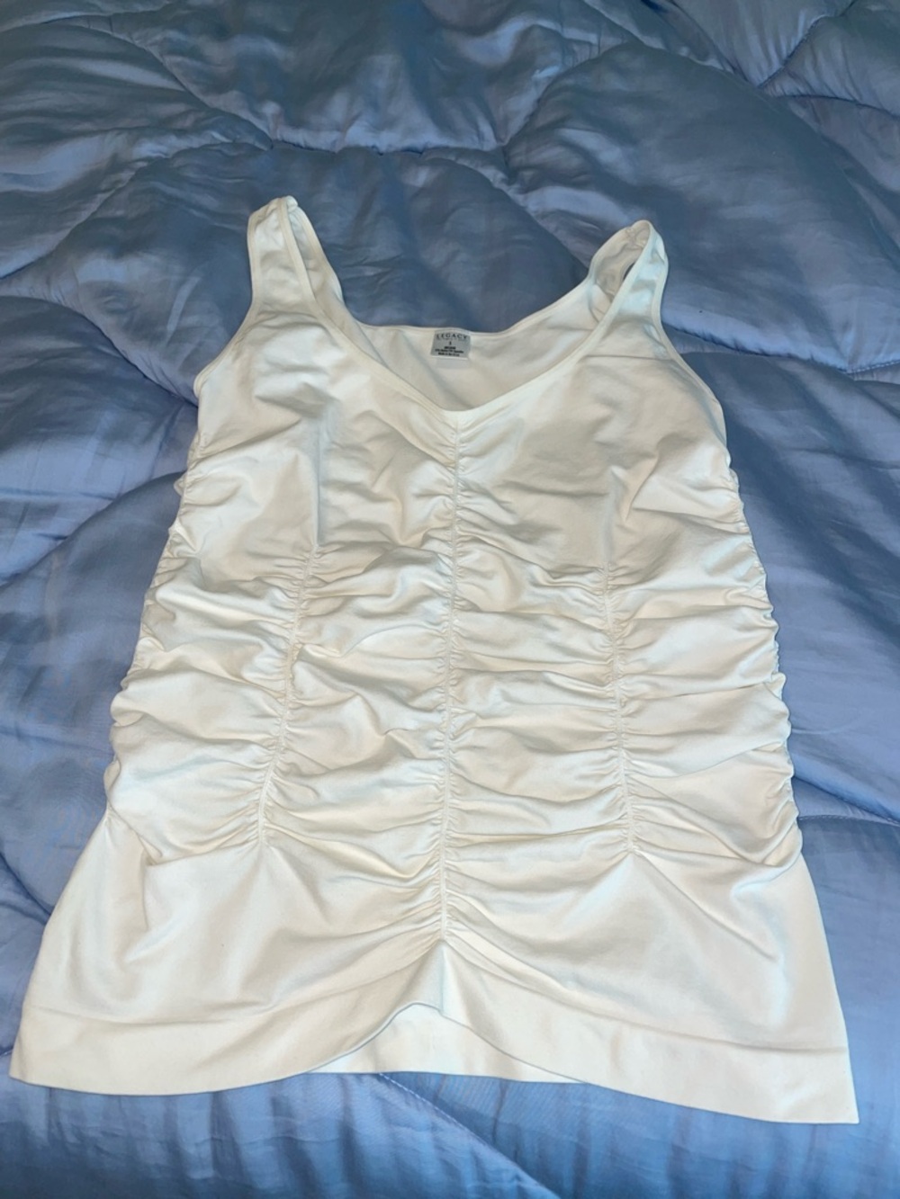 Ivory ruched tank top. Size small. Goes with everything! Like new